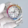 Titta på automatisk mekanisk rörelse 40mm rostfritt stål fodral butik män armband vattentät diamant bezel gåva till pojkvän montre de luxe