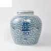 Flaskor Qing Jingdezhen Porslin lagringsburk Antik ingefära kruka