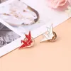 Brooches Red White Cute Anime Badges Brooch Cartoon Thousand Paper Cranes Good Luck Enamel Pins Denim Clothes Lapel Pin Jewelry