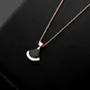 Pendant Necklaces B Letter Black White Red Green Skirt with Diamond Necklace