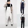 Mäns jeans S-3XL män overaller Bib Casual Fashion Street Hip Hop Stretch Elastic Jumpsuit Long Denim Pants