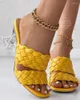 Dress Shoes Slippers Women's Sandals Mules Clear Pyramid Heels With Double Braided Straps 7cm Transparent Fretwork Women Female