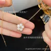 Desginer Clover Fanjia v Gold Four Leaf Grass Necklace Fritillaria High Edition Plum Blossom Lucky Grass Ear Stud