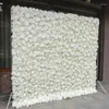 장식용 꽃 고급 3D 흰색 꽃 벽 이벤트 결혼식 배경 데코 로즈 천 커튼 인공 꽃 파티 소품 창 디스플레이