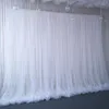 Party Decoration Silk Tulle Wedding Backdrops Panel Curtain Banquet Stage Romantic Drapery Birthday Background Wall Decor
