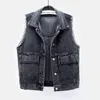 Gilets pour femmes 2023 printemps et été Denim gilet Version ample polyvalent grande poche mode veste sans manches gilet