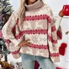 Women's Sweaters Red Loose Tunic Sweater Neck Batwing Sleeves Pullover Tops For Women Quarter Zip Mock Men's