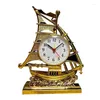 Horloges murales Horloge Alarme Voilier Table Vintage Rétro Modèle Ornement Nautique Bureau Bateau Figure Silencieux Chevet