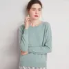 Kadın Sweaters Plus Boyut S-5XL kazak yüksek son100% merino yün kazak Kadınlar Outun üstleri ince uzun kollu kaşmir örme alt gömlek 231120