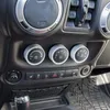 Ses klima düğmesi kapağı dekorasyon bükülme anahtarı yüzüğü Trim iç aksesuarlar Jeep Wrangler JK 2011-2018/10-17 Patriot