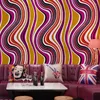 Sfondi Vinilos Pared Modern KTV El Dancing Room 3D Strip Wave Carte da parati Decorazione Carta da parati in PVC Rotolo per pareti Carta da contatto Deco