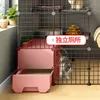 Jaulas transportadoras para gatos Villa espacio libre hogar grande puede poner caja de arena interior de lujo jaula multicapa casa perro