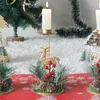 Dekoracje świąteczne żelazny prezent świecznika łosia elk snowflake stolik drzewa dekoracja i rok 231121