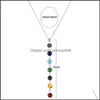 Hanger Kettingen 7 Chakra Gem Kralen Ketting Vrouwen Meisjes Yoga Reiki Ncing Charm Sieraden Gift Drop Delivery Hangers Otan2