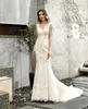 2023 Meerjungfrau-Brautkleid mit Pailletten, schmal, tiefer V-Ausschnitt, langer Stil