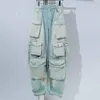 Jeans de mujer Primavera en Jeans de mujer Proceso de lavado Moda coreana Pantalones cargo desgastados Nombre grande Pantalones rectos de algodón Ropa y2k 230421