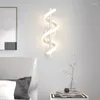 Wandlamp Nordic Gebogen Lijn Slaapkamer Verlichting Moderne Koperen Led Bank Tv Achtergrond Interieur Decoratie Verlichtingsarmatuur 2023