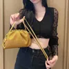 Authentic Cloud Classic BottegavVeneta Lady Pouch Crossbody Bags Autumn Same Fashion Bags Bag Diamond Pleated Clip Handbag One Shoulder Crossbody Girl Out Y WN-GPI8