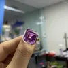 Pierścienie klastra Meisidian Design Lab Pink Sapphire 20 Gemston 925 Sterling Sliver Dwa kolorowy talerz biały złot