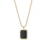 Цепочки DIEYURO из нержавеющей стали, черная брендовая круглая цепочка, ожерелье, женское ожерелье, простое вибрато, изготовление на заказ