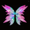 Party Decoration Kids Girls Halloween Costume Light-Up Tulle kjol Butterfly Wings Fairy Stick Pinnband Favor For Cosplay