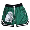 Herrshorts Anime Berserk Summer Beach Fem byxor Mode Fritidsdag Gym Löppass Snabbtorkande Basket Fitness