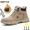 أحذية شتاء العمل سلامة السلامة الأحذية الرجال أحذية السلامة مضادة لمكافحة الأحذية العمل
