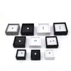 Boîte de présentation de pierres précieuses carrées blanches et noires, boîte-cadeau de coussin en éponge douce, boîte à bijoux en diamant en vrac, rangement en plastique Tcdjj