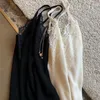 Camisoles tanques renda suspender feminino sexy temperamento colete com decote em v com elástico interno e externo de seda gelo malha sem mangas topo