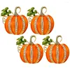 Dinnerware Sets 4 Pcs Halloween Decorations Napkin Buckle Pumpkin Ring Rings Tissue Party Decorative Banquet Thanksgiving