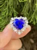 Cluster Rings HJY2023 Tanzanite Ring Pure 18K Gold Natural Gemstones 9.3ct Diamonds Female Anniversary Gift Fine