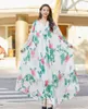 Plus size jurken Summer V Hals Jurk Big Woman Fat Beach Holiday Travel Boheemse zwangerschap Fashion Chiffon Floral Long