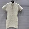 Luxus Strickkleider für Frauen Kurzarm Designer Bodycon Sommerkleid Damenbekleidung