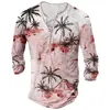 Magliette da uomo T-shirt da uomo Uomo grande alto estivo Coconut Tree Beach Holiday Leisure Fashion Comfort manica corta da uomo