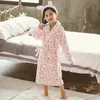 Pyjamas mode enfants Peignoir automne et hiver dessin animé flanelle filles ceinture douce Szlafrok Peignoir 231121