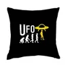 Pillow Case UFO Evolution Home Decorative Square Printing Cover Throw Sofa Cushion Flying Saucer Extraterrestrial Sci