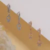 Серьги-кольца Mafisar, модные простые золотые/серебряные серьги с цирконием, мини-крест на ладони, женские модные нежные медные вечерние подарки
