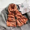 Écharpes Starbird Grid 2023 Hiver Chaud Pashmina Cachemire Écharpe Femmes Style Mencolorful Plaid Designer Cou Wrap Tricoté Gland