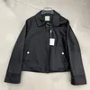 Manteau en cuir de mouton pur pour femmes, veste décontractée à revers avec fermeture éclair, Version haute, Vintage Biker court H