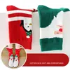 Barnstrumpor 5pairs jul 100% Cotton Baby Boys Girls Winter Socks Year Randed Keep Warm Floor Anti-Scid Children's Socks 2-12 år 231121