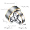 Avec pierres latérales SHQIYAYI Couple bijoux de mode bague en acier inoxydable pour hommes femmes Cocktail fête promesse anneaux Couples cadeau 011