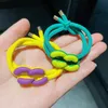 Fluorescent Brilliant Candy Color Small Fragrant Wind Hair Ring South Korea Colored Macaron Head Rope Tie Ball Hair Rope Dopamine