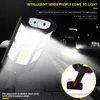 Lampada da parete per esterni Luce solare a LED, Piccolo Light Light Light Light, 3 Latero Dusk a Dawn Motion Sensor Sicurezza Luce di inondazione con telecomando per il cantiere IP65