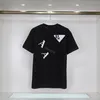 2023 High quality Men Pra T shirt Designer Fashion T-Shirts Round neck cotton Short Sleeve prades Man Clothes das Size S-XXL