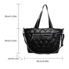 Evening Bags Winter Shoulder Bags Quilt Padded Nylon Handbag Large Capacity Travel Shopper Cotton Female Cross Bags Women Crossbody Bag 231121