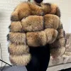女性の毛皮のフェイクマオマコン自然リアルラクーンコート女性冬の長袖ラグジュアリージャケット太いトップ女性毛皮のベスト231121