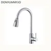 Robinets de cuisine DONYUMMYJO 1 pc 304 acier inoxydable tréfilage évier robinet et mitigeur froid deux fonctions eau