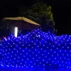 1.5x1.5m 3x2m 6x4m LEDネットメッシュストリングライト屋外の防水ガーデンクリスマスウェディングパーティーウィンドウカーテンネットライトガーランド