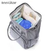 DIAPER Väskor Insular Baby Diaper Bag Ryggsäck Mamma Moderskapsvagn Nappy Ryggsäck Stor kapacitet Nursing Changing Bag för barnvagn 230421