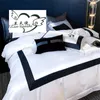 Conjuntos de cama Conjuntos de cama Premium 1500TC Algodão Egípcio Armação Patchwork Conjunto de Capa de Edredom 4 Pçs Branco Cinza Luxo el Conjunto de Cama Lençol Travesseiro221208